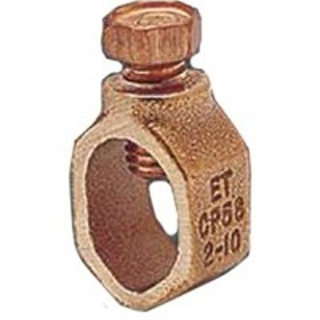 ERICO nVent  Ground Clamp, Clamping Range 12 to 58 in, 10 to 2 AWG Wire, Silicone Bronze CP58